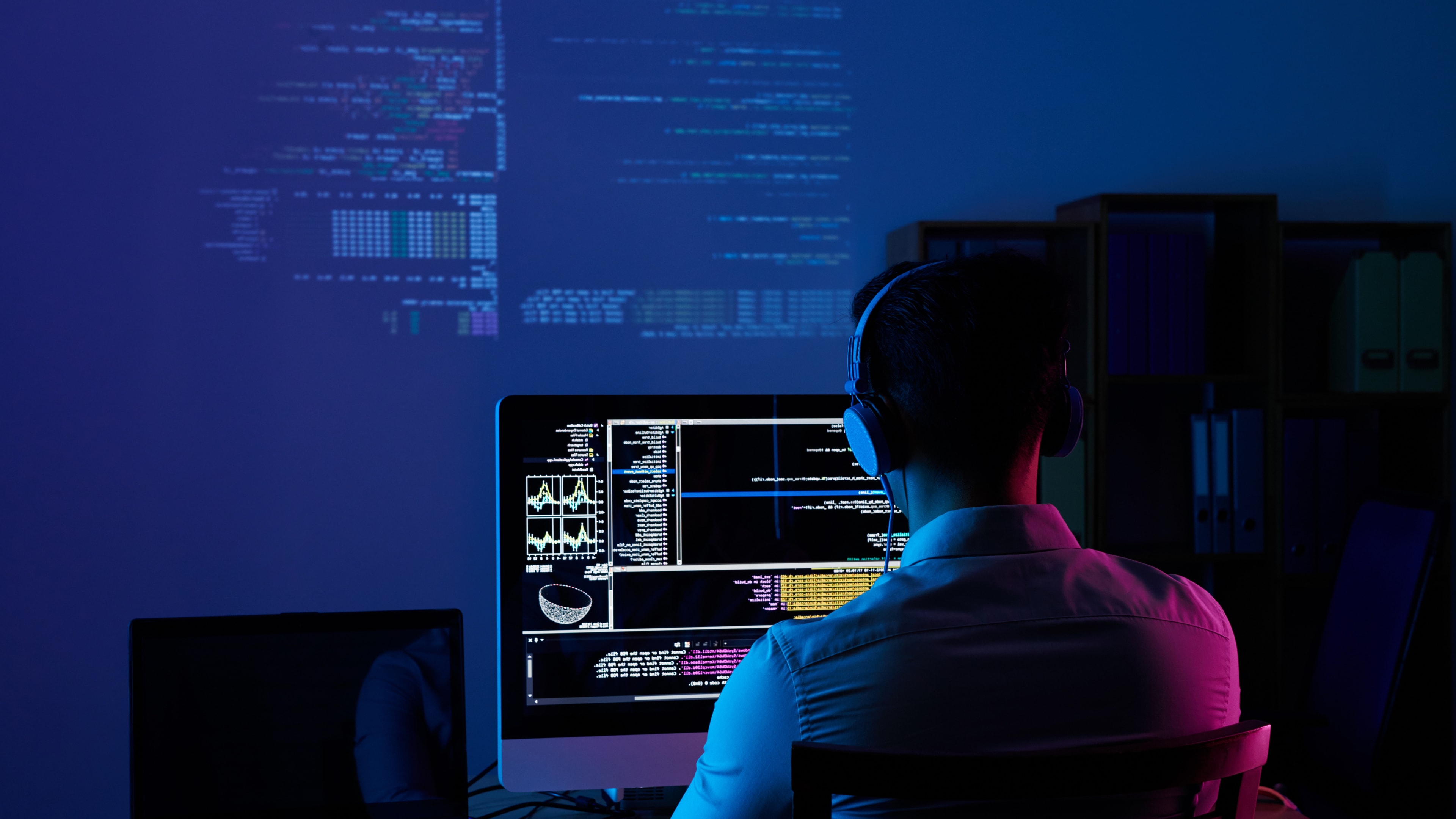 AI and technology solutions background showcasing SevenR's innovative IT services